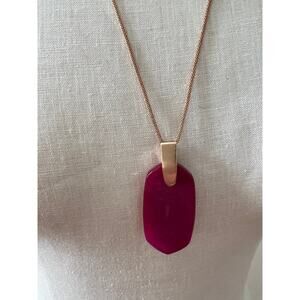Kendra Scott Inez long pendant necklace Maroon Jade